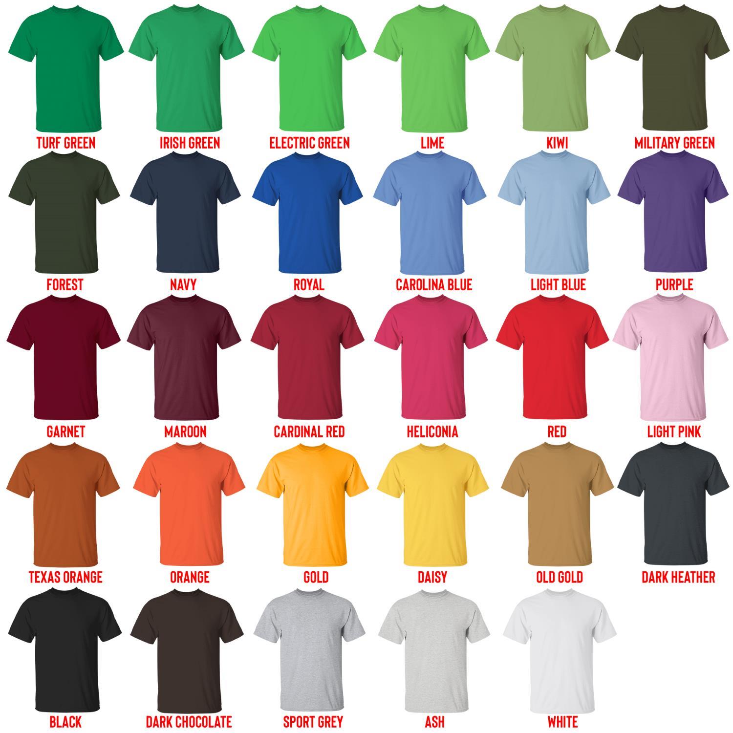 t shirt color chart - Doberman Gifts