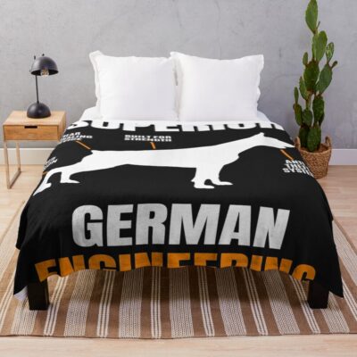 Doberman Iconic Illustration Throw Blanket