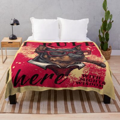 Doberman Modern Artwork Throw Blanket