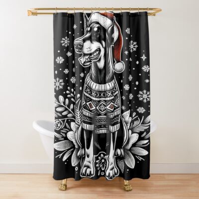 Doberman Signature Artwork Shower Curtain
