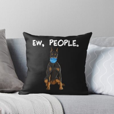 Doberman Legacy Design Throw Pillow