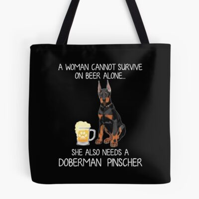 Doberman Mum Aesthetic Design Tote Bag