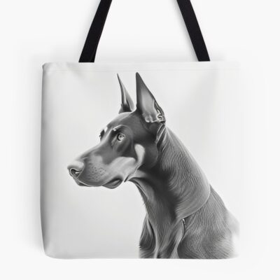 Doberman Vintage Illustration Tote Bag
