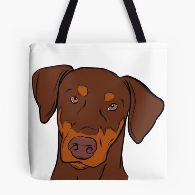 Doberman Graphic Illustration Tote Bag